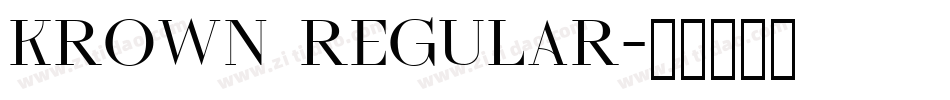 krown regular字体转换